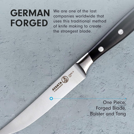Messermeister Avanta 5” Fine Edge Steak Knife Set - Includes 4 Steak Knives by Messermeister