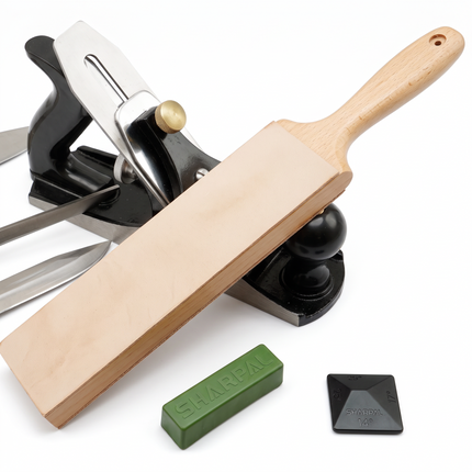Sharpal Double-Sided Leather Strop Kit with Polishing Compound & Angle Guide