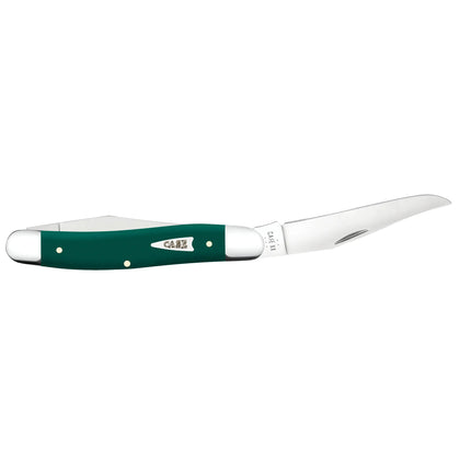 Case XX Spruce Green Smooth Synthetic Muskrat Folding Knife CA64533 - Dual Blade 2.88-Inch Clip Point Blades USA by Case®