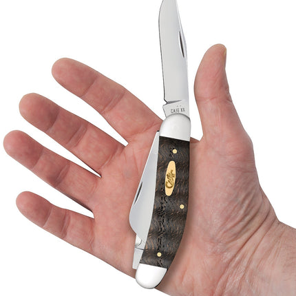 Case® Smooth Black Curly Oak Wood Sowbelly Pocket Knife