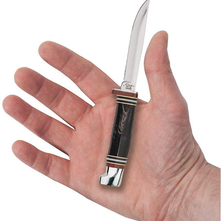 Case CA379 - Buffalo Horn Mini FINN Hunter with Leather Sheath