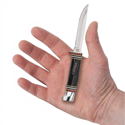 Case® Buffalo Horn Mini FINN Hunter Fixed Blade Knife with Leather Sheath