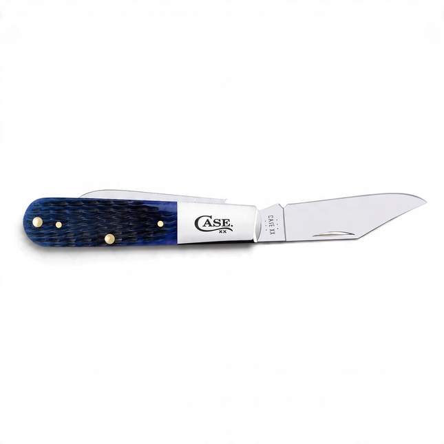 Case XX Barlow Folding Knife – Rogers Jig Navy Blue Bone Handles, Stainless Steel