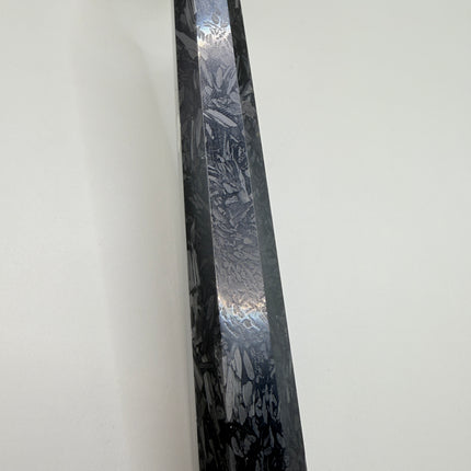 Bunka Kitchen Knife 5.5” with Shredded Carbon infused handle and brass bolster by Razor Sharp AZ