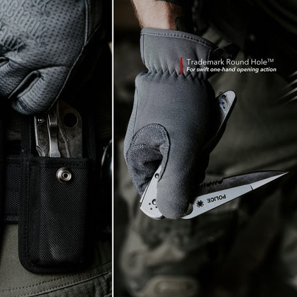 POLICE--STAINLESS STEEL/COMBO EDGE by Spyderco