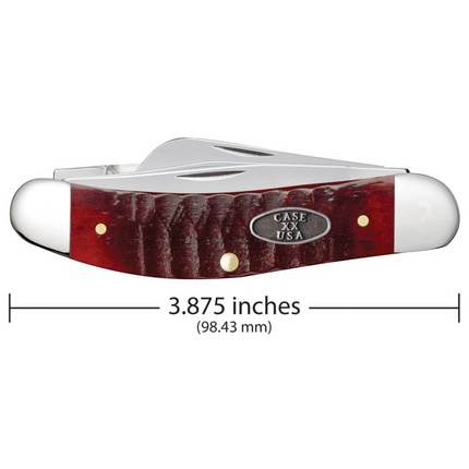 Razor Sharp AZ Case Gator Jigged Old Red Bone Sowbelly pocket knife with mirror-polished stainless steel blades