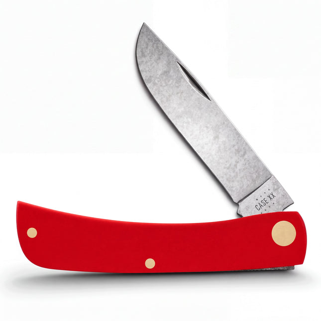 Case® American Workman Sod Buster® Jr Pocket Knife – Carbon Steel, Red Synthetic Handle – CA73932