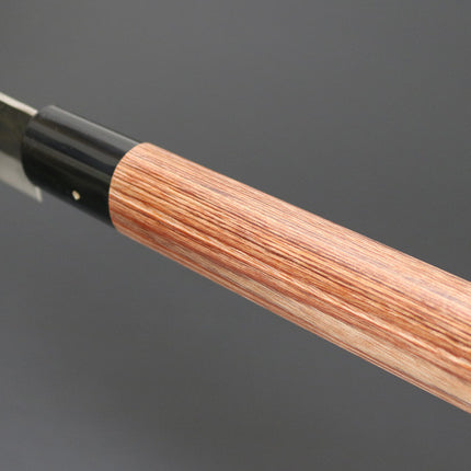 KC-959 Sujihiki carbon 240mm chef knife with a wooden cylindrical handle by Kanetsune.