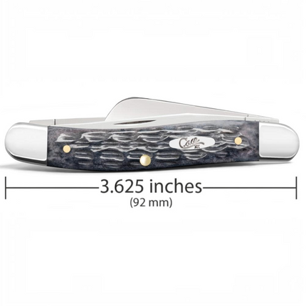 Razor Sharp AZ Case Pocket Worn Crandall Jig Gray Bone Medium Stockman knife with three mirror-polished steel blades