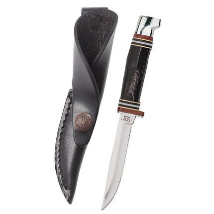 Case CA379 - Buffalo Horn Mini FINN Hunter with Leather Sheath