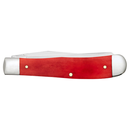 Case® | Embellished Smooth Dark Red Bone Trapper in Gift Tin by Case®