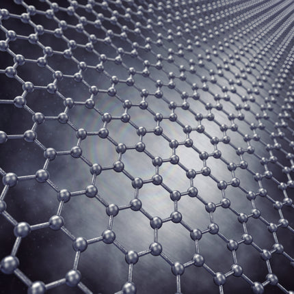 Razor Sharp AZ Gunny Glide graphene lubricant molecular structure illustration showing a hexagonal lattice pattern
