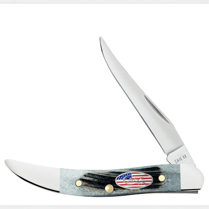 Sawcut Jigged Gray Bone Small Texas Toothpick by Case®