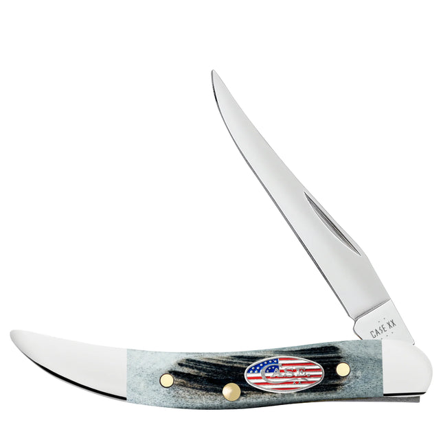 Sawcut Jigged Gray Bone Small Texas Toothpick by Case®