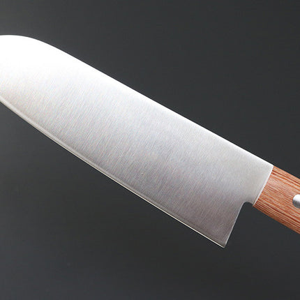 Kanetsune Santoku Knife KC 360 Japanese All Purpose Kitchen Knife With DSR 1K6 Stainless Steel Blade And Wood Handle by Kanetsune