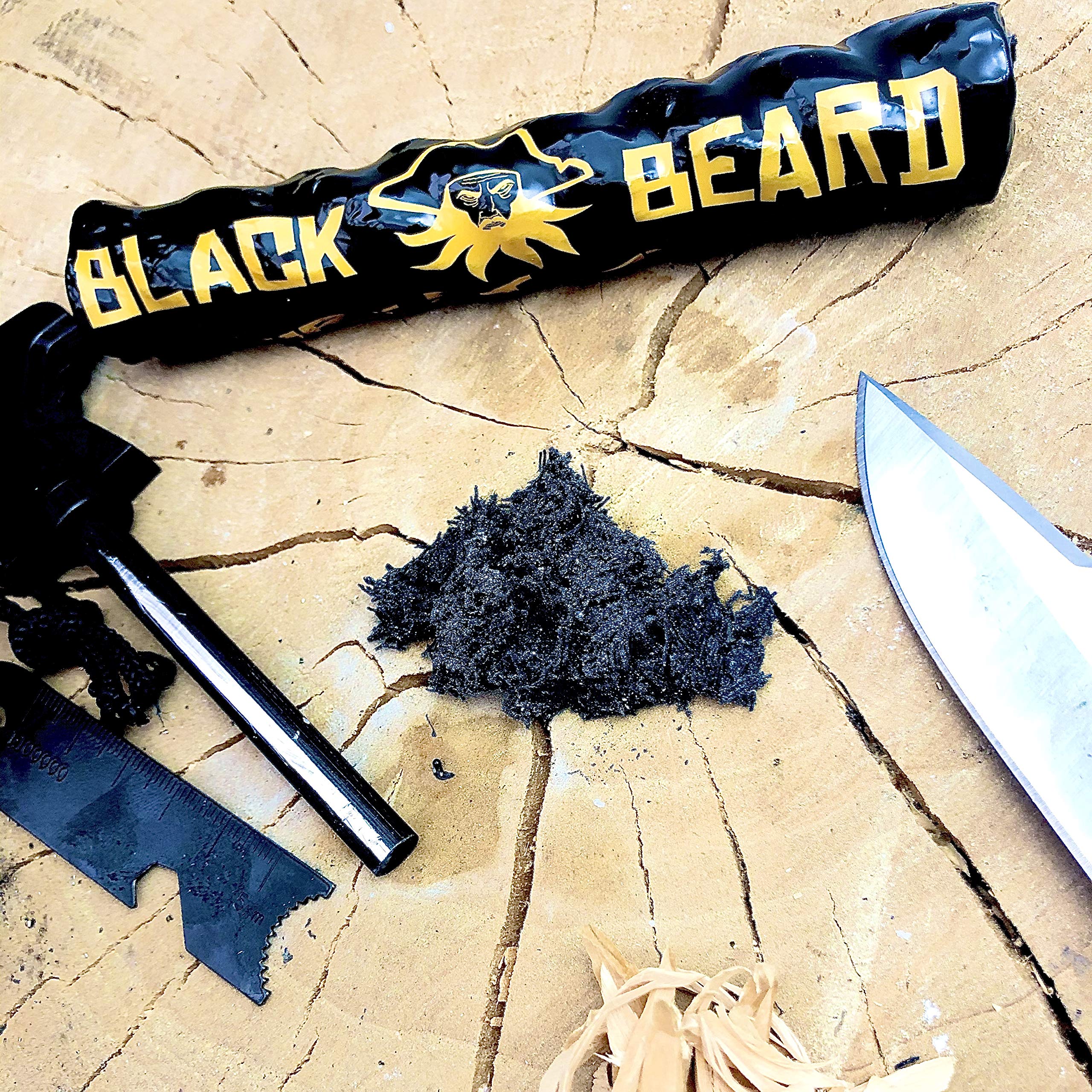 Black Beard Fire Starter Rope (1 Rope) | Made in USA