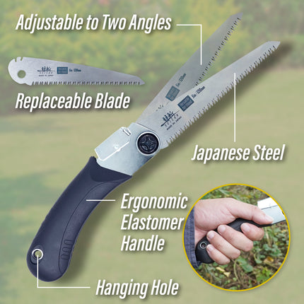 SUIZAN Japanese Folding Saw 4.7" (120mm) Versatile for Wood by SUIZAN JAPAN