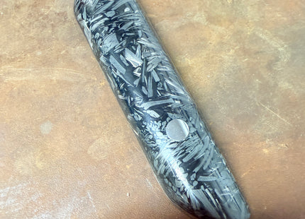 Damascus Steel 7.5” Santoku with shredded Carbon Fiber