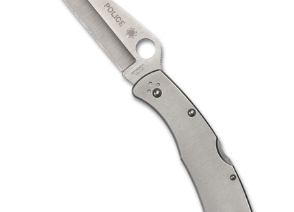 POLICE--STAINLESS STEEL/PLAIN EDGE by Spyderco