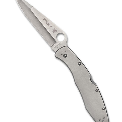 POLICE--STAINLESS STEEL/PLAIN EDGE by Spyderco