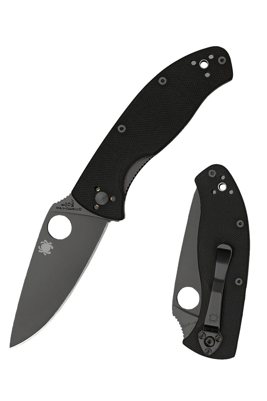 Spyderco Tenacious Black Blade Knife | Durable & Versatile