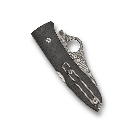 SpyOpera™ Carbon Fiber Thor™ Damascus Sprint Run® by Spyderco