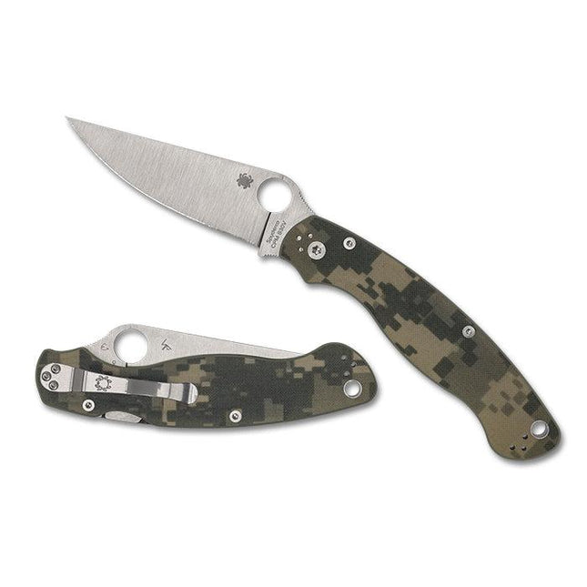 Military™ 2 Camo G-10 PlainEdge by Spyderco