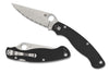 MILITARY 2--BLACK G-10 HANDLE/CPM S30V/SPYDEREDGE