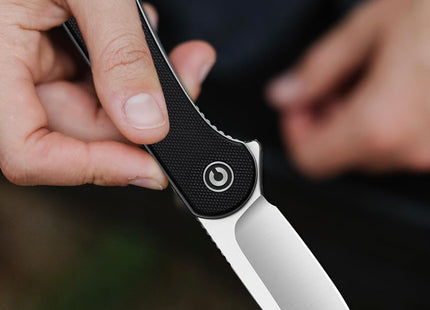 CIVIVI Elementum Liner Lock Knife Black G-10 (2.9" Satin D2) C907A by Civivi