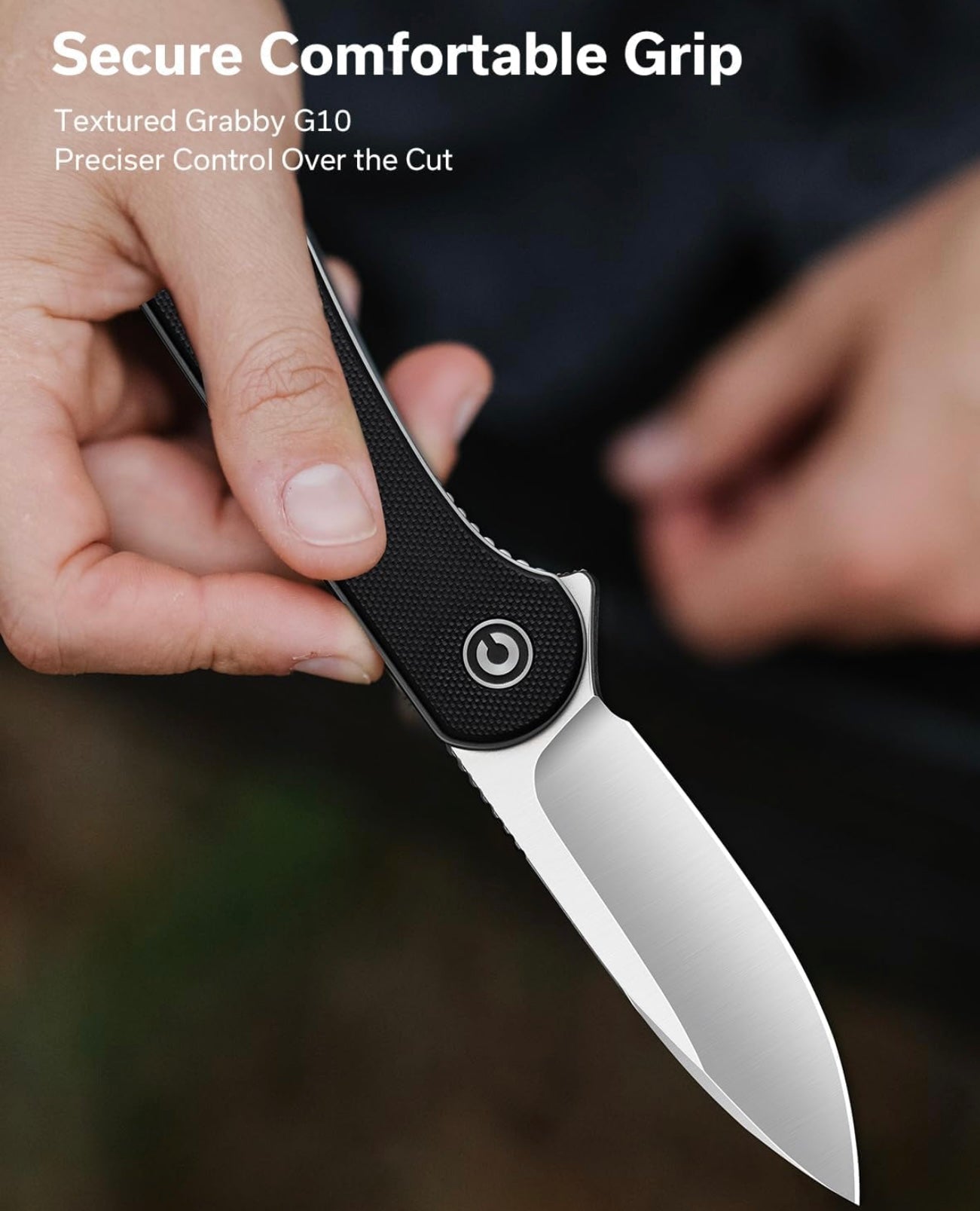 CIVIVI Elementum Liner Lock Knife Black G-10 (2.9" Satin D2) C907A