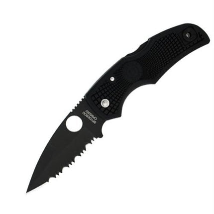 NATIVE 5--LIGHTWEIGHT BLACK HANDLE/BLACK BLADE/COMBO EDGE by Spyderco