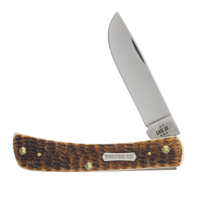 Case XX Burnt Amber Bone Rogers Jigged Bone Sod Buster Jr Folding Knife CA51394 by Case®