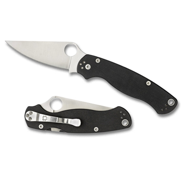 Para Military® 2 G-10 Black PlainEdge™ by Spyderco