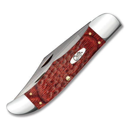 Case XX Jigged Rosewood Two-Blade Folding Hunter with Leather Sheath CA189 by Case XX Knives