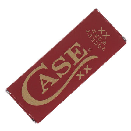 Red Case packaging for Sod Buster Jr. knife, featuring gold Case XX logo.