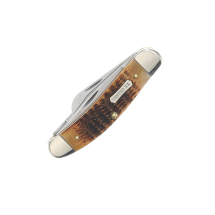 Case XX Burnt Amber Bone Rogers Jigged Bone Sowbelly Folding Knife CA51393 by Case®