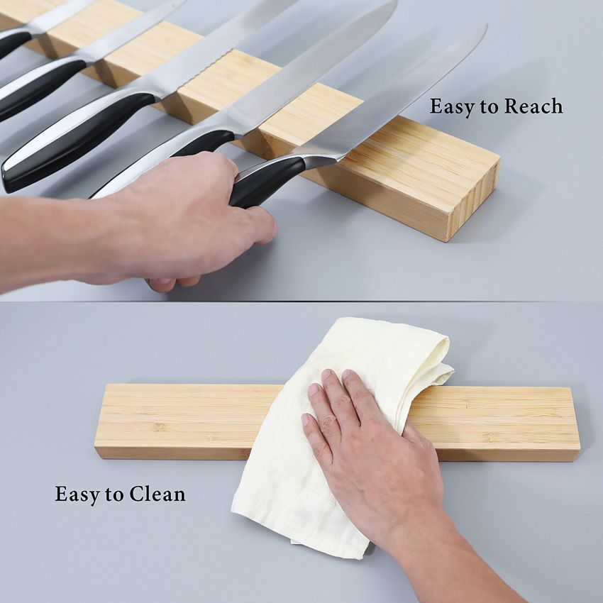 Bamboo Knife Holder (Magnetic)