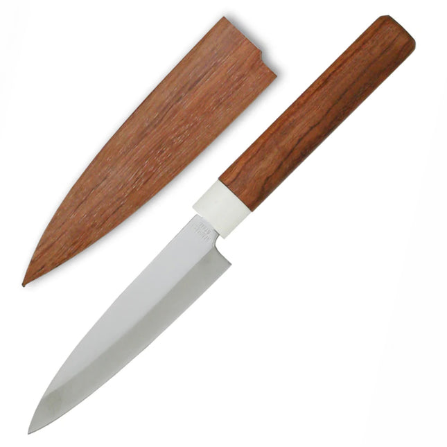 KC-082 Pairing Knife Rosewood Sheath Sharp Point Kanetsune Seki Fruits Knife Japan by Kanetsune
