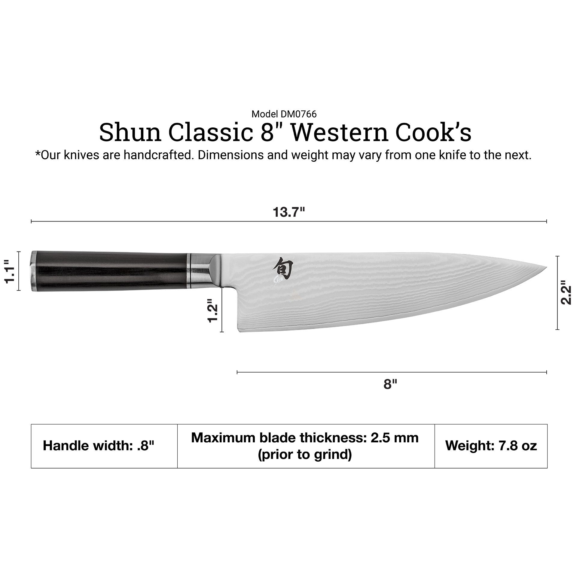 Shun Classic 8" Chef's Knife | Precision & Durability
