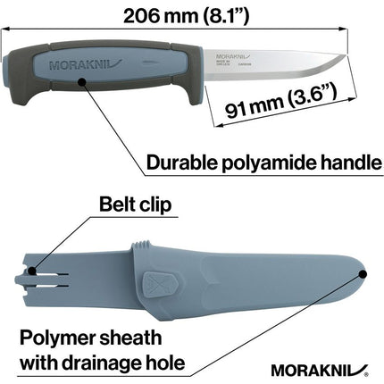 Mora Basic 511 Fixed Blade Knife - Blue/Gray by Mora