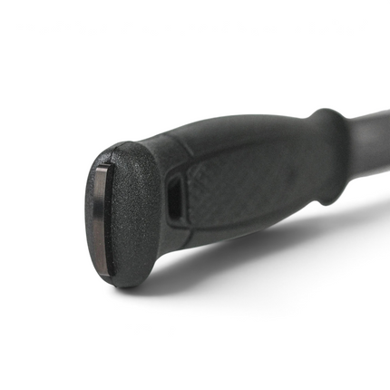 Razor Sharp AZ Morakniv Garberg Black Blade bushcraft knife showing the exposed full-tang steel at the handle base