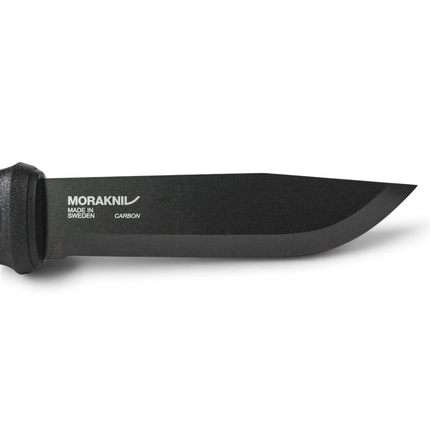 Razor Sharp AZ Morakniv Garberg Black Blade bushcraft knife with carbon steel and black DLC coating