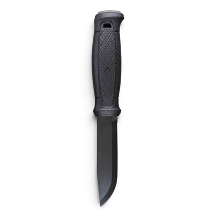 Razor Sharp AZ Morakniv Garberg Black Blade bushcraft knife with carbon steel blade and textured black handle