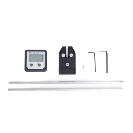 Razor Sharp AZ Low Angle and Small Knife Kit including digital angle gauge, aluminum adapter, rods, and Allen wrenches