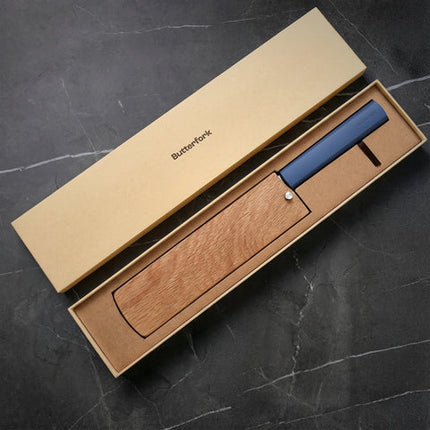 Butterfork Purest 6.2'' Nakiri w/Oak Sheath - Ultramarine by Butterfork
