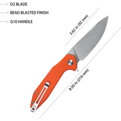 Kubey Nova Orange Knife | Bold Design & High-Performance