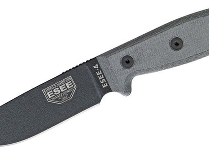 ESEE-4P-MB Plain Edge, Coyote Brown Sheath by ESEE