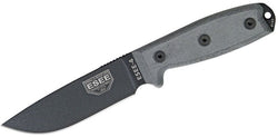 ESEE-4P-MB Plain Edge, Coyote Brown Sheath, MOLLE Back and Clip Plate