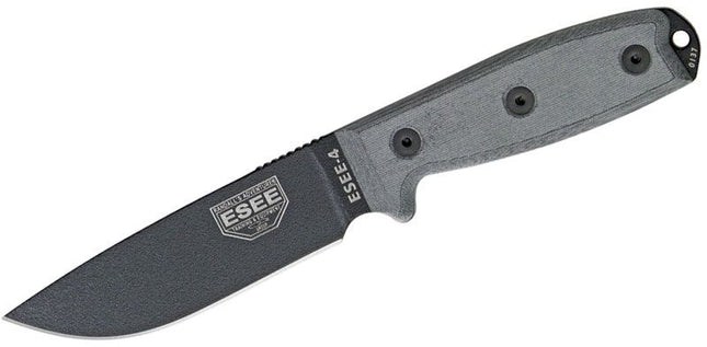 ESEE-4P-MB Plain Edge, Coyote Brown Sheath by ESEE