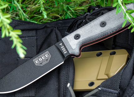 ESEE-4P-MB Plain Edge, Coyote Brown Sheath by ESEE